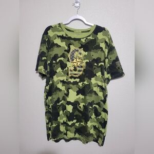 2022 New Era Seattle Mariners Salute To Service T-Shirt